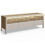 ТВ тумба 2 двери и 2 ящика с подсветкой на рельефном фасаде Warm Industrial варинант исполнения - 5 | Loft Concept в Ижевске