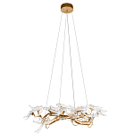 Люстра подвесная с прозрачными стеклянными птичками на ветвях Диаметр 80 см Serip Voa варинант исполнения - 2 | Loft Concept в Ижевске