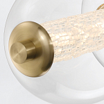 Подвесной светильник линейный с прозрачными стеклянными шарами разного диаметра Eurofase варинант исполнения - 14 | Loft Concept в Ижевске