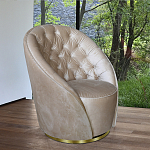 Кресло вращающееся велюровое кремовое Rotation варинант исполнения - 4 | Loft Concept в Ижевске