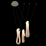 Подвесной светильник белого цвета с 3-мя изогнутыми плафонами Flow Loop варинант исполнения - 5 | Loft Concept в Ижевске