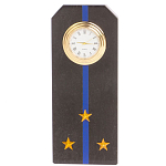 Часы погон подарочные настольные Авиация ВМФ из натурального камня Змеевик Military Clock варинант исполнения - 4 | Loft Concept в Ижевске