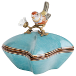 Фарфоровая шкатулка с птицей Eden Garden Blue варинант исполнения - 1 | Loft Concept в Ижевске