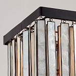 Люстра линейная прямоугольная с подвесками из натурального перламутра Nacre варинант исполнения - 3 | Loft Concept в Ижевске