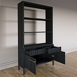 Стеллаж Primo с ящиками Черный дуб  варинант исполнения - 7 | Loft Concept в Ижевске