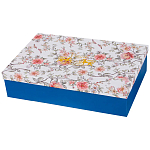 Чайный набор из фарфора синий на 6 персон 12 предметов Flower Porcelain Collection варинант исполнения - 3 | Loft Concept в Ижевске