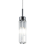 Подвесной светильник с плафоном из хрусталя Fernand Glass Chrome Hanging Lamp варинант исполнения - 1 | Loft Concept в Ижевске
