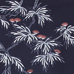 Обои ручная роспись Silk Tree Special Colourway on Empire Blue dyed silk варинант исполнения - 2 | Loft Concept в Ижевске