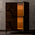 Высокий комод с узором из шпона на фасаде Sahara варинант исполнения - 2 | Loft Concept в Ижевске