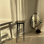 Круглый журнальный столик со столешницей из эпоксидной смолы Epoxy Resin Flowers Coffee Table варинант исполнения - 6 | Loft Concept в Ижевске