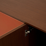 Комод с декором из кожи Orange Leather Chest of Drawers варинант исполнения - 2 | Loft Concept в Ижевске