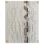 Текстильное панно ручной работы из хлопкового шнура wall panel line beige варинант исполнения - 2 | Loft Concept в Ижевске