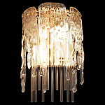 Бра с эффектом стекающего стекла и прозрачными трубками Textured Glass варинант исполнения - 3 | Loft Concept в Ижевске