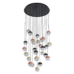 Люстра каскадная с черным круглым основанием 27 подвесов Celestial Waltz варинант исполнения - 2 | Loft Concept в Ижевске