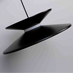 Бра черного цвета с двойным абажуром в форме конусов Obsidian Touch варинант исполнения - 3 | Loft Concept в Ижевске