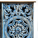 Комод с резным фасадом Blue Carved Chest of Drawers варинант исполнения - 3 | Loft Concept в Ижевске
