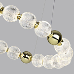 Люстра подвесная кольцевая с прозрачными рифлеными шарообразными плафонами Crystal Globule варинант исполнения - 4 | Loft Concept в Ижевске