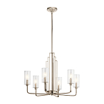  Люстра с прозрачными рифлеными цилиндрическими плафонами Kichler варинант исполнения - 22 | Loft Concept в Ижевске