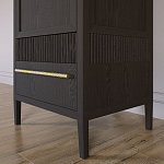 Узкий Шкаф Primo с 2 выдвижными ящиками Темный орех варинант исполнения - 4 | Loft Concept в Ижевске