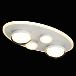 Потолочный светильник овальной формы белого цвета с 4-мя лампами Lunar Pebbles варинант исполнения - 3 | Loft Concept в Ижевске