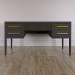 Большой Рабочий стол Primo с 5 выдвижными ящиками Темный орех варинант исполнения - 1 | Loft Concept в Ижевске