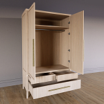 Шкаф платяной Primo с выдвижными ящиками шпон Черный дуб варинант исполнения - 4 | Loft Concept в Ижевске