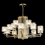 Люстра многоярусная с 15-ю цилиндрическими плафонами из стекла Laurent варинант исполнения - 3 | Loft Concept в Ижевске