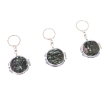 Зеркало брелок карманное двухстороннее из натурального камня Серафинит Stone Mirrors варинант исполнения - 8 | Loft Concept в Ижевске