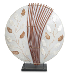 Настольная лампа из перламутра и дерева на подставке Indonesian Petal варинант исполнения - 2 | Loft Concept в Ижевске