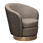 Кресло вращающееся черно-золотая рогожка Julia Armchair Golden Belt варинант исполнения - 1 | Loft Concept в Ижевске