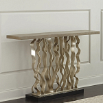 Консоль с прямоугольной столешницей и фактурным основанием Waves варинант исполнения - 1 | Loft Concept в Ижевске