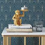 Подсвечник золотая обезьяна с блюдцем Golden Monkey варинант исполнения - 1 | Loft Concept в Ижевске