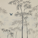 Обои ручная роспись Distant Bamboo Special Colourway on white dyed paper варинант исполнения - 2 | Loft Concept в Ижевске