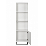 Стеллаж книжный белый с 3-мя открытыми полками и дверкой Strict Lines варинант исполнения - 2 | Loft Concept в Ижевске