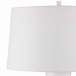 Торшер белый с тканевым абажуром на деревянном основании Graceful Silhouette варинант исполнения - 2 | Loft Concept в Ижевске