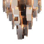 Люстра с многослойными стеклянными панелями янтарного и дымчатого цвета Textured Glass Chandelier варинант исполнения - 2 | Loft Concept в Ижевске