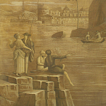 Обои ручная роспись Views of Italy Sepia варинант исполнения - 1 | Loft Concept в Ижевске