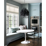 Люстра черная с несколькими ярусами деревянных палочек Bright Wooden Chandelier варинант исполнения - 5 | Loft Concept в Ижевске