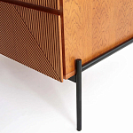 Шкаф с геометрическим рисунком на дверцах Anders Dark Wood варинант исполнения - 5 | Loft Concept в Ижевске