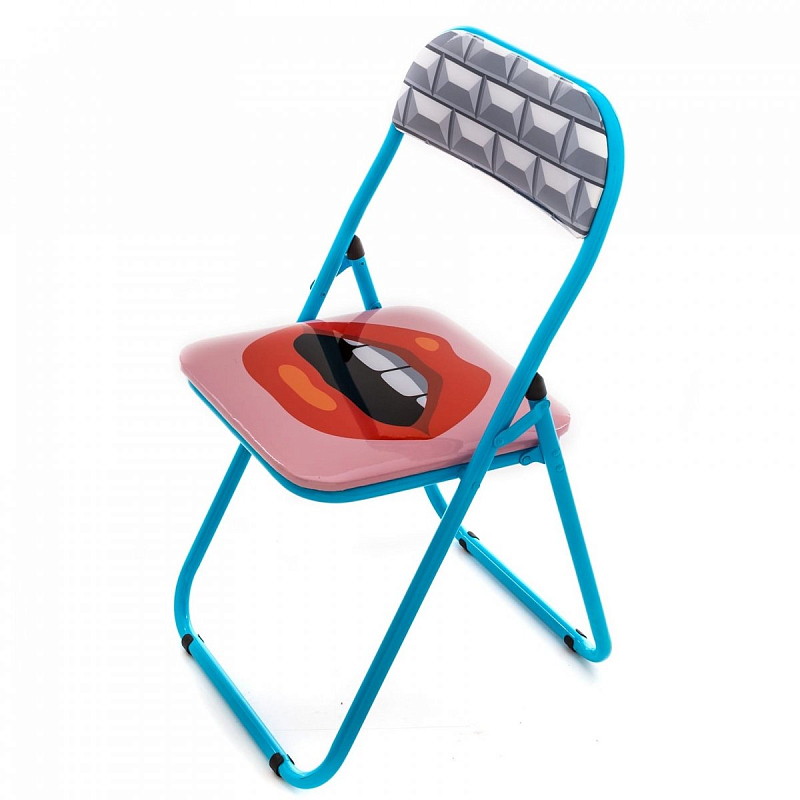 Стул Seletti Folding Chair Mouth Мульти Голубой в Ижевске | Loft Concept 