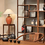 Стеллаж деревянный с полками для хранения Moon Walnut Furniture варинант исполнения - 4 | Loft Concept в Ижевске