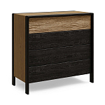 Комод 4 ящика с подсветкой на рельефном фасаде Warm Industrial варинант исполнения - 2 | Loft Concept в Ижевске