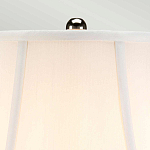 Настольная лампа с фарфоровым основанием с декоративным орнаментом и белым абажуром на темной круглой подставке Elstead Lighting варинант исполнения - 12 | Loft Concept в Ижевске