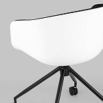 Офисное кресло из пластика с мягким сиденьем Eggshell Black варинант исполнения - 8 | Loft Concept в Ижевске