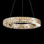 Люстра золотая в форме кольца с мозаичным хрустальным оформлением Sparks of Crystal варинант исполнения - 2 | Loft Concept в Ижевске