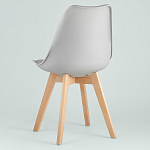 Стул с основой из пластика и мягким сиденьем Arvika Grey варинант исполнения - 4 | Loft Concept в Ижевске