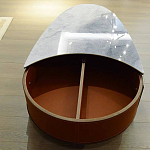 Дизайнерский журнальный стол овальной формы с открывающейся столешницей Caleb Coffee Table варинант исполнения - 1 | Loft Concept в Ижевске