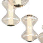 Люстра светодиодная с стеклянными волнообразными плафонами Amphora of Light варинант исполнения - 5 | Loft Concept в Ижевске