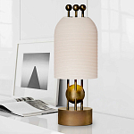 Настольная лампа в виде фонаря с белым фактурным абажуром Echoes of Light варинант исполнения - 2 | Loft Concept в Ижевске