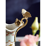 Кувшин с цветочным рисунком и бронзовой ручкой Blue Garden варинант исполнения - 3 | Loft Concept в Ижевске